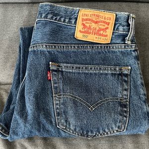 Levis 550 Dark Stone Wash 34x34 Like New!